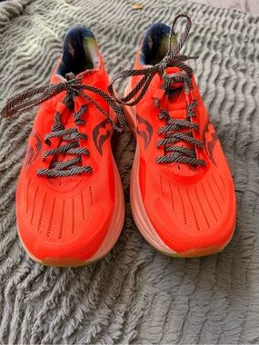 Saucony Neon Orange Athletic Running Shoes